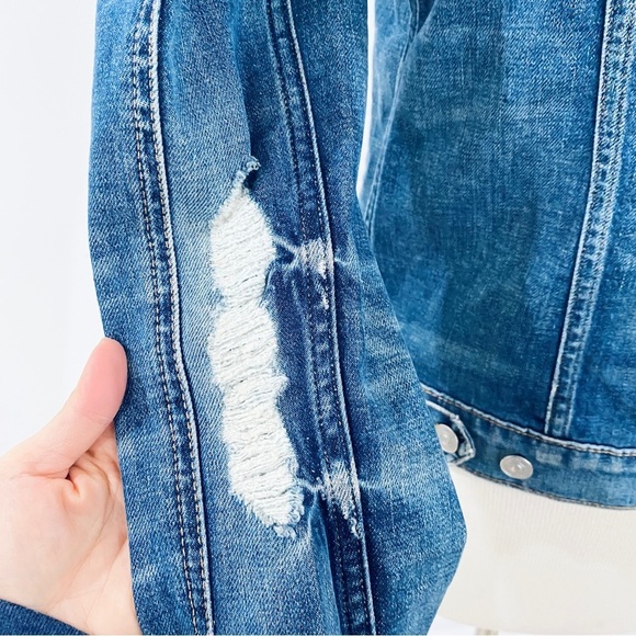 Hudson distressed denim jacket - Picture 4 of 11